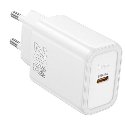Incarcator Retea HOCO, 20W, 3A, 1 x USB-C, Alb