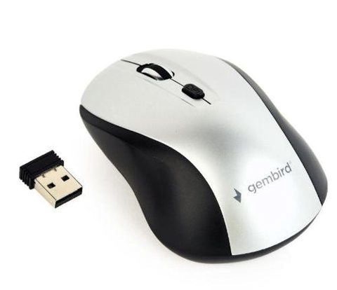 Mouse Wireless Gembird MUSW-4B-02-BS, 1600DPI, Optic (Negru/Argintiu)