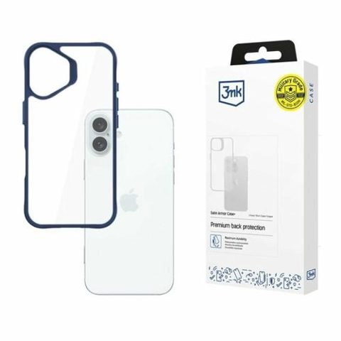 Husa de protectie 3mk Satin Armor Case+ pentru iPhone 16 Plus, Albastru
