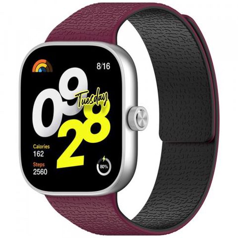 Curea Techsuit W016 pentru Xiaomi Smart Band / Watch Series (Visiniu/Negru)