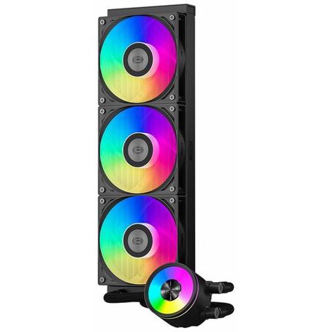 Cooler CPU PCCooler DA360 Pro aRGB, 3 x 120mm, 500 - 2200 RPM, iluminare RGB (Negru)