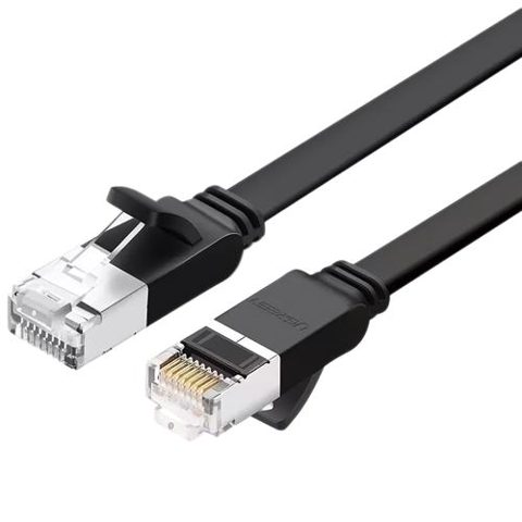 Cablu Retea UGREEN NW101 Flat, UTP, Cat6, 1m, Negru