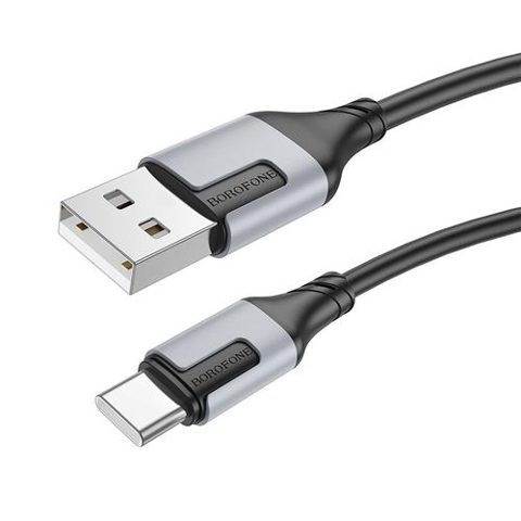Cablu alimentare si date Borofone BX101, Fast Charging, USB la USB Type-C 3A, 1m, Negru