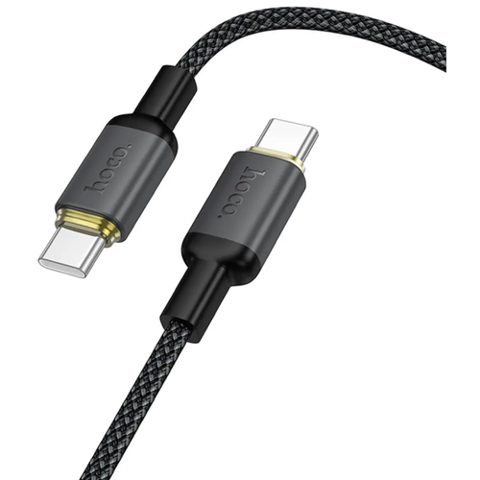 Cablu Date si Incarcare USB-C - USB-C HOCO X128 Benefit, 60W, 1m, Negru