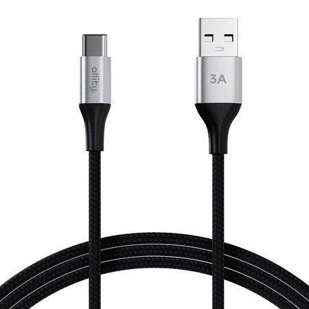 Cablu de date si incarcare Allity AUC-01, USB-A-USB-C, 3A, 1m (Negru)