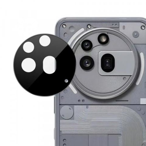 Folie de protectie Camera Spate Techsuit pentru Nothing Phone (3a) Pro, Sticla Securizata, Neagra