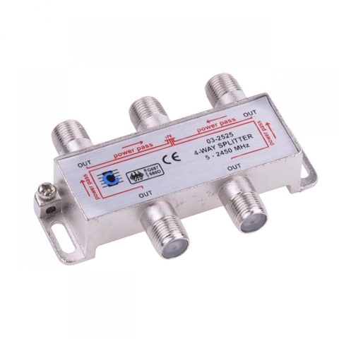Splitter coaxial (antena tv) 4 porturi 5-2450 MHZ, ZLA0637