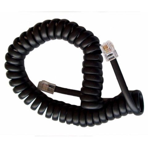 Cablu telefonic spiralat 2m Negru, TEL0032A-2.1