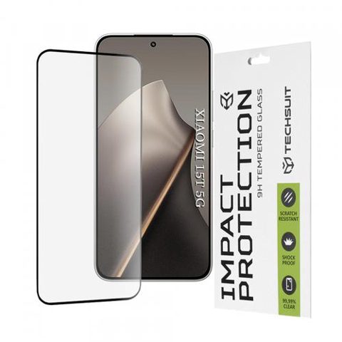 Folie de protectie Ecran Techsuit pentru Xiaomi 15T, Sticla Securizata, Full Glue, 111D, Neagra