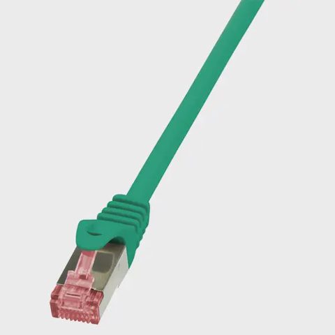 Cablu S/FTP LOGILINK Cat6, LSZH, cupru, 0.5 m, verde, AWG27, dublu ecranat CQ2025S