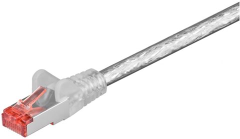 Cablu de retea RJ45 CAT 6 S/FTP (PiMF) 2m transparent, Goobay G93550