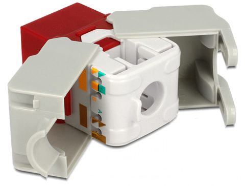 Modul Keystone RJ45 la LSA Cat.6 UTP Rosu, Delock 86344