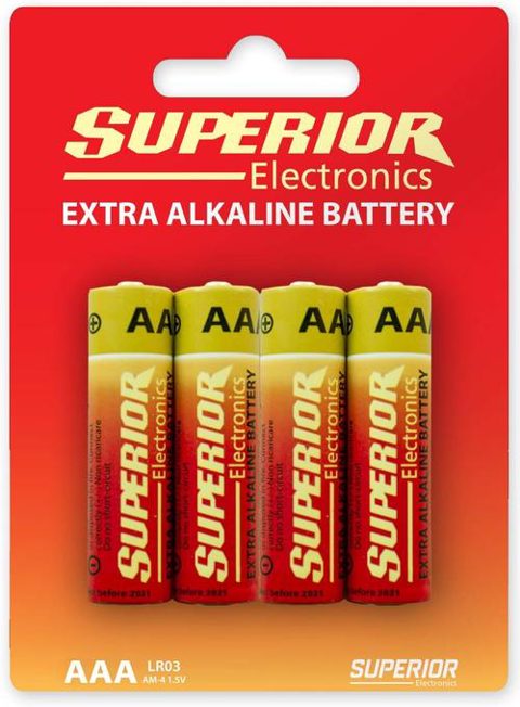 Baterii Alcaline Superior AAA 4 buc Blister