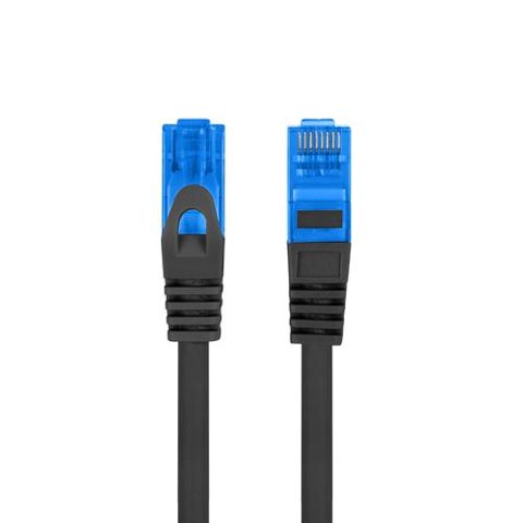 Cablu ecranat S / FTP Lanberg 42723, cat.6A, lungime 15 m, AWG 26, 500 MHz, LSZH, de legatura retea, ethernet, mufat 2xRJ45, negru