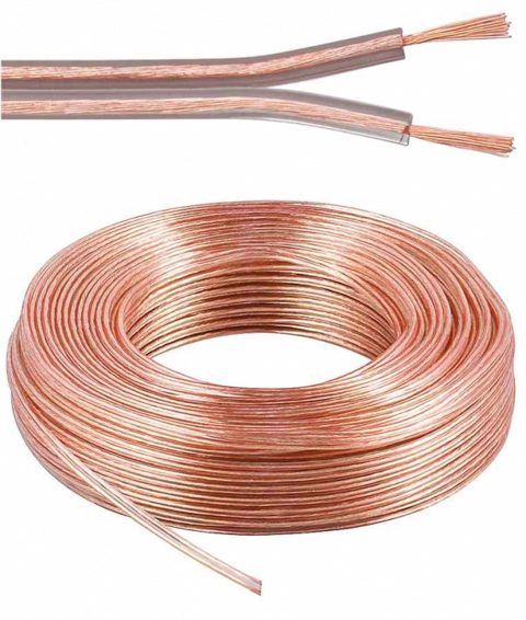 Cablu pentru boxe transparent 2.5mm2 50m, kjpr-02-50