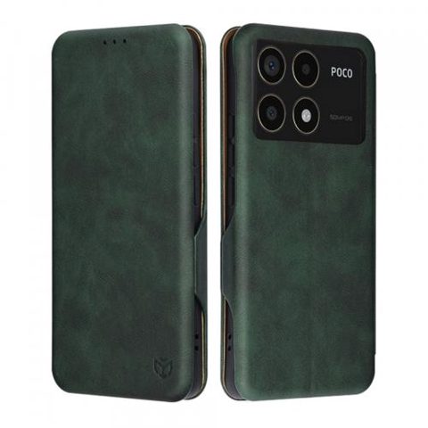 Husa Techsuit Safe Wallet Plus pentru Poco F6 Pro, Verde