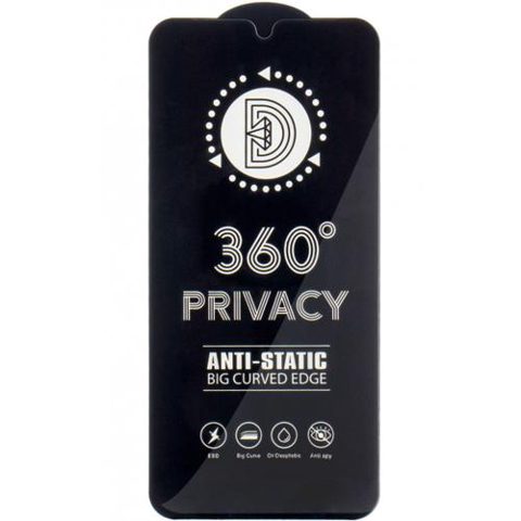 Folie de protectie Ecran Privacy OEM 360 pentru Apple iPhone 17 / 16 Pro, Sticla Securizata, Full Glue