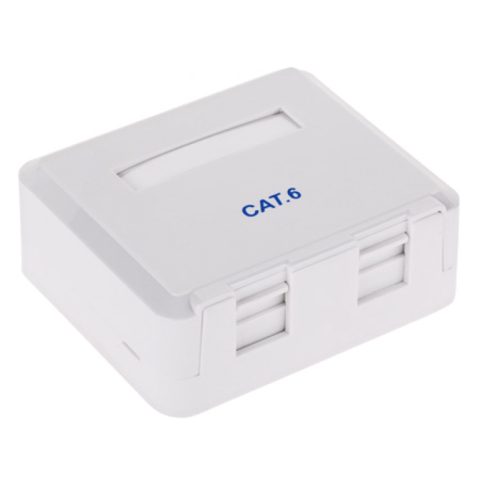 Priza dubla RJ45 cat 6 UTP aplicata, TEL0031-6