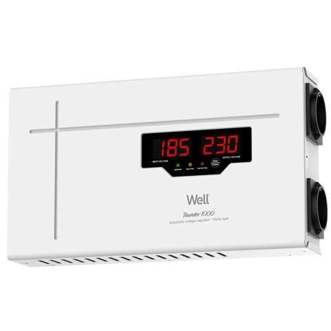 Stabilizator automat de tensiune cu releu 1000VA/600W, Well AVR-REL-THUNDER1000-WL