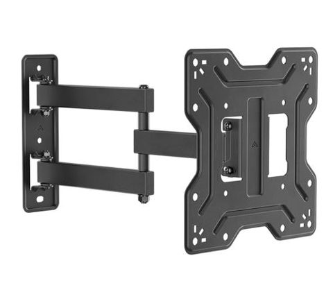 Suport TV de perete articulat SBOX LCD-423, 23–43 inch, max. 30 kg, VESA 100x100–200x200 mm, inclinare si rotire, brat extensibil 55–392 mm, otel, Negru
