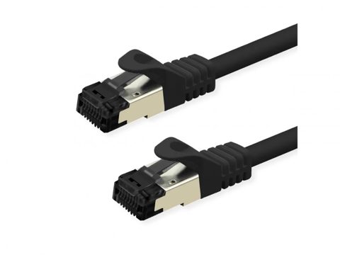 Cablu de retea RJ45 S/FTP Cat.8 (Class I) LSOH 3m Negru, Value 21.99.1863