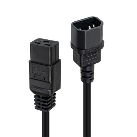 Cablu alimentare IEC C14 la C19 2m Negru, Lindy L30491