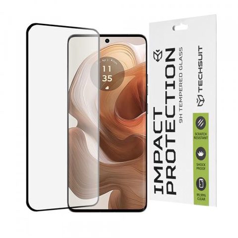 Folie de protectie Ecran Techsuit pentru Motorola Edge 50 Ultra, Sticla securizata, Full Glue, 111D, Neagra