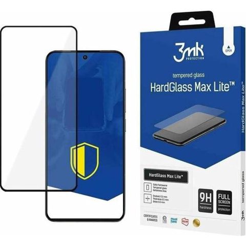Folie de protectie 3mk HardGlass Max Lite pentru iPhone 13/13 Pro/14, Negru