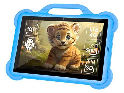 Tableta Blow KidsTAB10, Procesor Unisoc T606 Octa-Core, Ecran Multi-Touch 10.1inch, 4GB RAM, 64GB Flash, 8MP, Wi-Fi, Bluetooth, 4G, Android (Albastru)