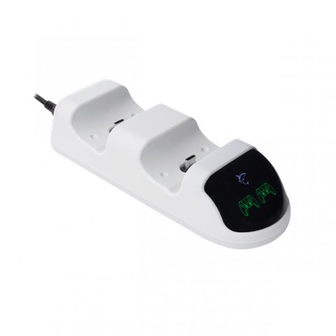 Statie de incarcare White Shark PS5 CHARGING DOCK PS5-0506 TAKEDOWN, 2 x USB-C (Alb)