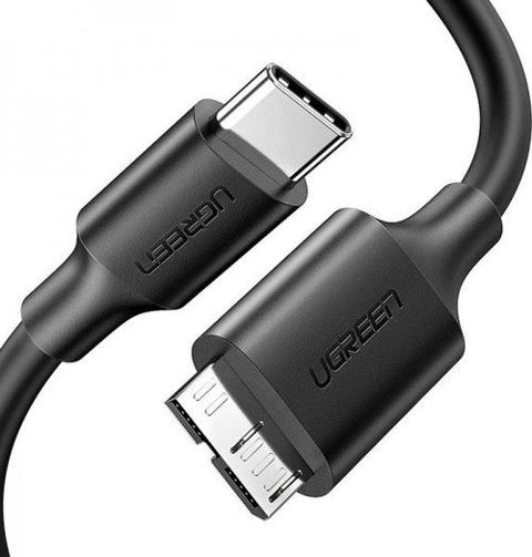 Cablu Ugreen 20103, microUSB 3.0 - USB-C, 1m (Negru)