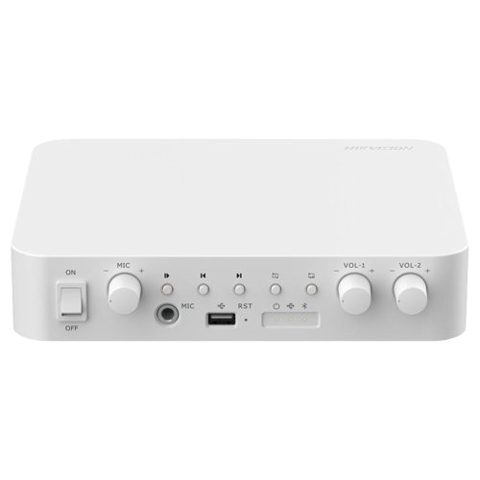 Amplificator IP doua zone, 80W, Alarma, USB, Bluetooth - HIKVISION DS-QAE1A80G1-VB