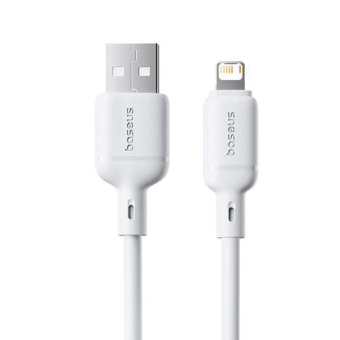 Cablu de date Baseus Silky Series P10377702213-00, USB - Lightning, 20 W, 1m (Alb)