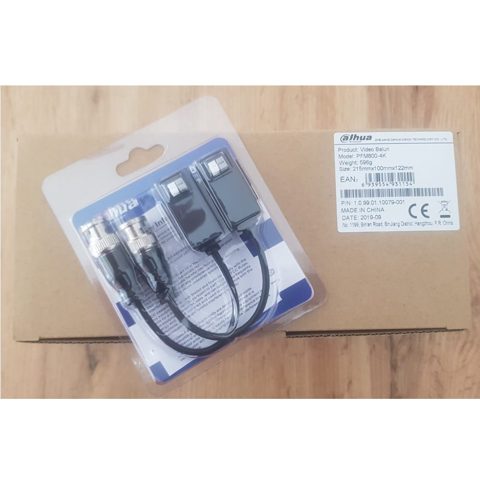 Pachet 10 seturi balun pasiv HDCVI Dahua PFM800-4K-10SET pentru camere de pana la 8M / 4K