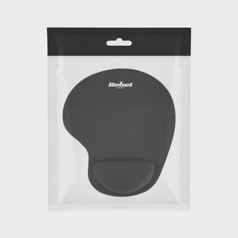 Mouse pad gel Rebel negru, 207 x 240 mm