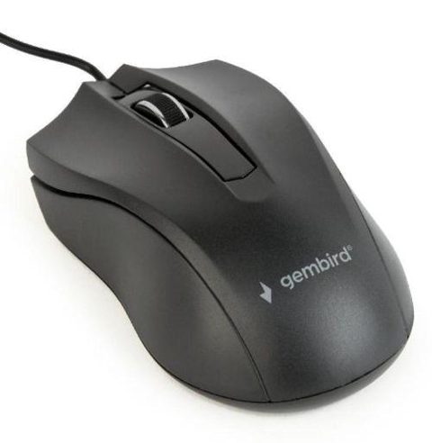 Mouse Gembird MUS-3B-01, 1000 DPI, Optic (Negru)