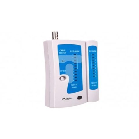 Dispozitiv pentru verificat terminatia cablurilor, Lanberg, RJ45 RJ11, Alb