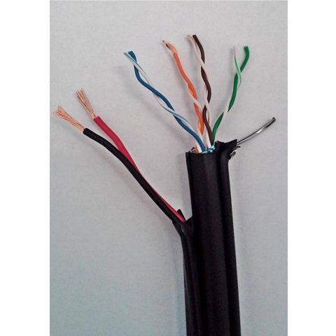 Cablu cupru FTP cu sufa + alimentare 2x0.75 CAT5E 24 AWG 10ml TED00260