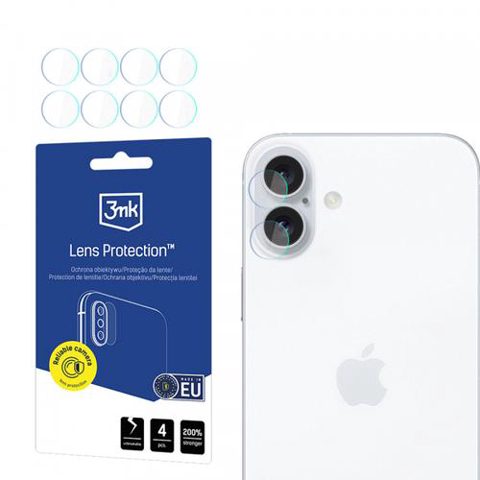 Folie de protectie Camera Spate 3MK Protection pentru Apple iPhone 17, Sticla Securizata, Set 4 bucati