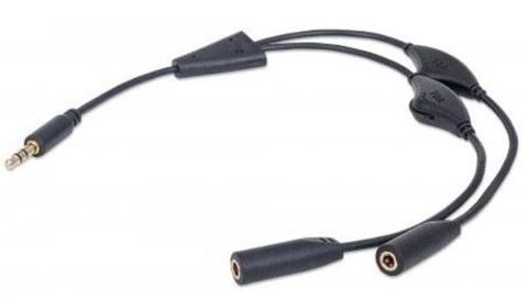 Cablu Audio Splitter Manhattan MHT352864, 3 m (Negru)