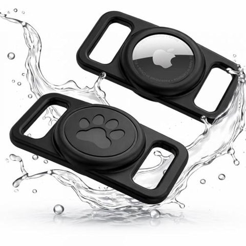 Suport Techsuit BuddyGuard DG1 pentru Apple AirTag la Zgarda Animal Companie, Negru