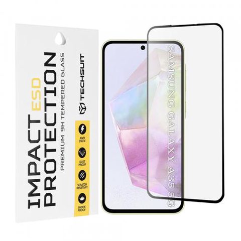 Folie de protectie Ecran Techsuit pentru Samsung Galaxy M35 / A55 5G A556 / A35 5G A356, Sticla Securizata, Full Glue