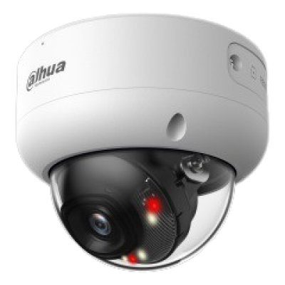 Camera dome IP Dahua IPC-HDBW3449E-AS-IL-0280B, 4 MP, 2.8 mm, Smart Dual Light (IR/WL 40m), SMD 4.0, WizSense, microfon, slot card, IP67/IK10, PoE