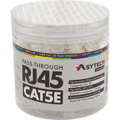 Mufa RJ-45 UTP Cat.5e EZ Passthrough (100 buc) RJ45-CAT5-EZ-JAR