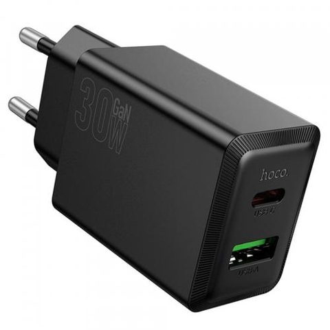 Incarcator Retea HOCO N71, 30W, 3A, 1 x USB-A - 1 x USB-C (Negru)