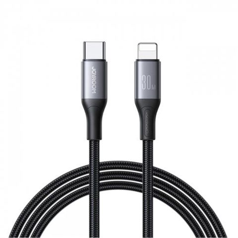 Cablu Date/Incarcare Joyroom S-A28 Flash, USB-C - Lightning, 30W, 2m (Negru)