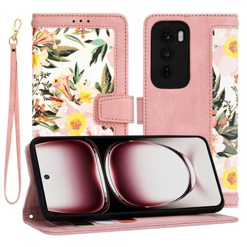 Husa pentru Oppo Reno12 Pro, Techsuit, FlipCraft, Roz