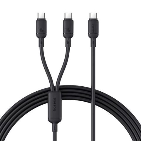 Cablu de date si alimentare Baseus Pudding P10377701111-00, USB Type-C la USB Type-C 100W, 1.5m (Negru)