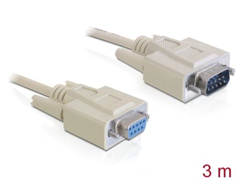 Cablu prelungitor Serial 9T-9M 3m, Delock 84289