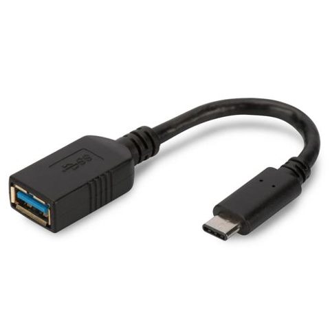 Cablu adaptor Assmann, USB tip C - A (Negru)